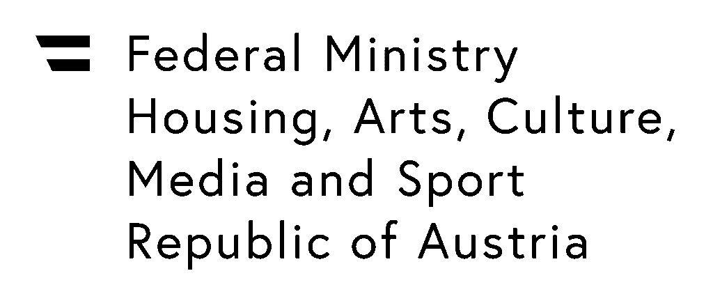BMWKMS logo. Federal Ministry. Housing, Arts, Culture, Media and Sport. Republic of Austria.